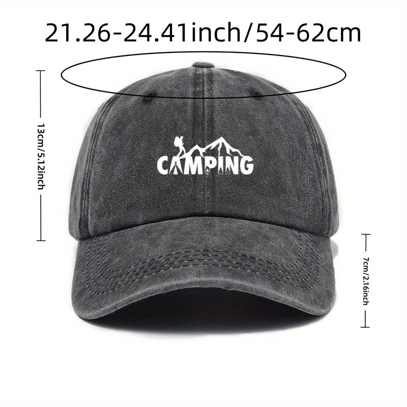 Washed Baseball Hat Men's Printed Peaked Cap Women's Outdoor Visor Fishing Hat