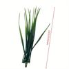 24Pcs UV Resistant Fake Greenery Green Artificial Grass Bundles Artificial Spring Grass  Indoor Use