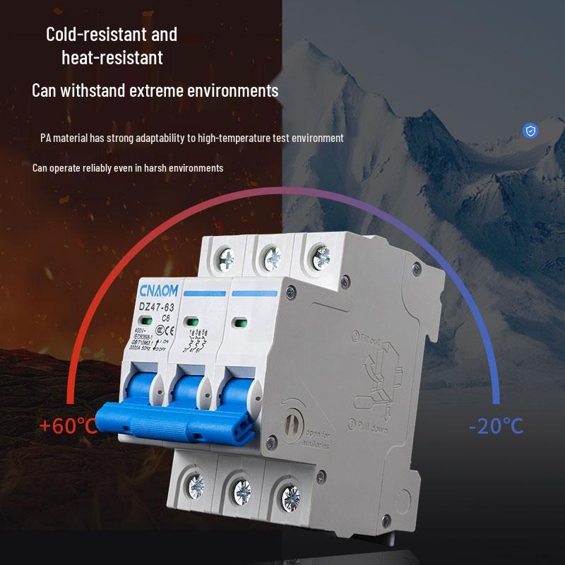 DZ47-63 Mini Circuit Breaker Air Switch, 1P/2P/3P/4P, Household Switch, 6A to 63A