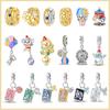 New Copper Colorful Balloon Bear Air Balloon Card Charm Beads Fit Brand Original Bracelet Diy Fine Jewelry Gift