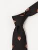 [BEAMS PLUS] Silk Crest Shield Embroidery Tie for Men, BLACK, FREE SIZE 38440034107