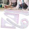 4Pcs Curve Ruler Plastic Sewing Grading Proofing MultiFunction Clothing Designs Tool