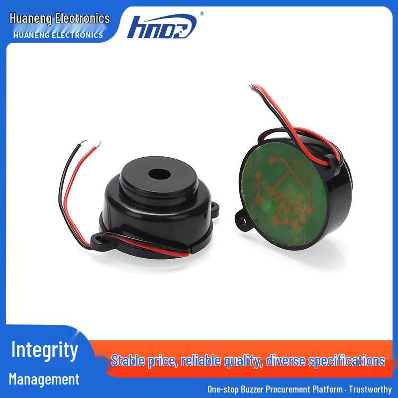 HND-4023 Piezoelectric Buzzer with Continuous, Musical, and Intermittent Alarm Sounds
