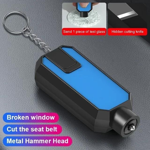 

Emergency Car Escape Tool, Multi-Functional ABS Window Breaker Hammer, Seatbelt Cutter with Keychain for Auto Safety Amagi