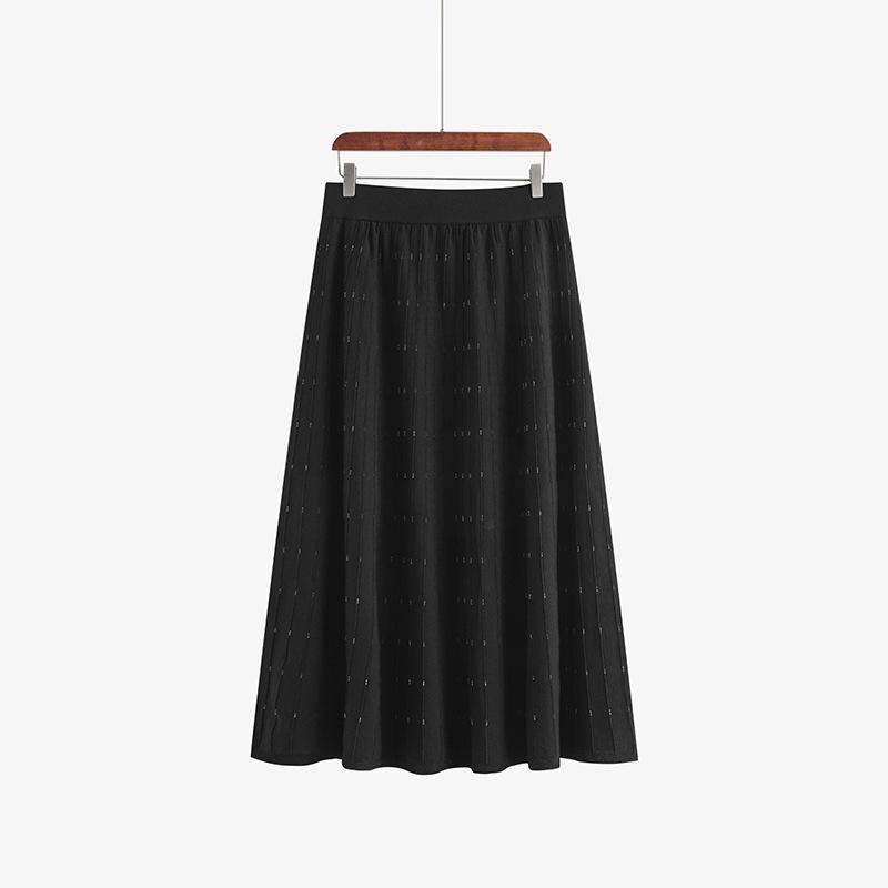 

Плюс Размер Женская Утягивающая Прямая Юбка А-силуэта Осенняя Свободная Плиссированная Юбка Все В Одном XXXL чёрный