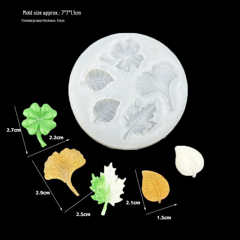 Maple, Ginkgo, Clover Leaf Silicone Mold for DIY Crystal Epoxy Pendants & Earrings