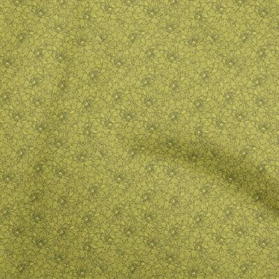 Cotton Flex Lime Green Fabric Abstract Floral Diy Clothing Quilting Fabric Print Fabric By Yard 40 Inch