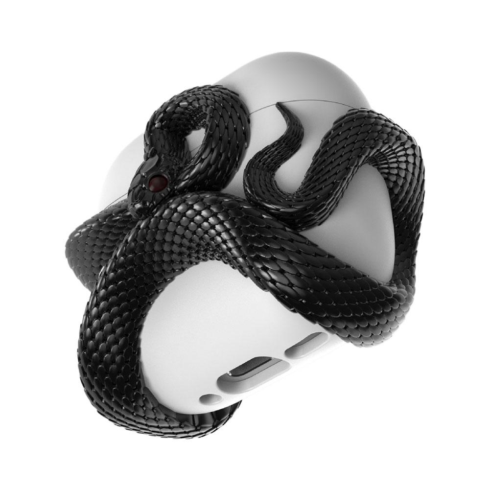 For AirPods Pro 3 Earphone Protective Case Snake-shaped Protective Headphone Shell Anti-drop Scratch-resistant Hollow Resin Case