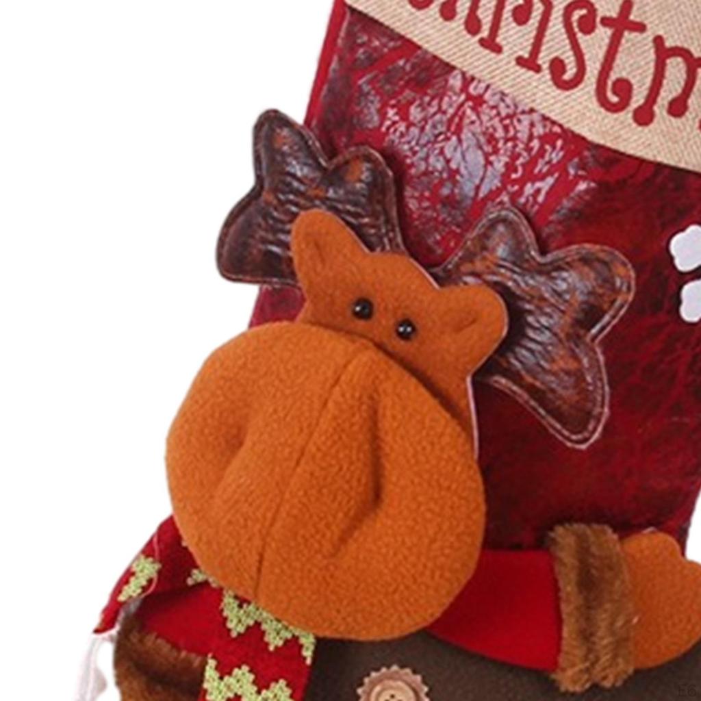 3D Socks Gift Bags Christmas Stockings Tree Hanging Decoration for Restaurant