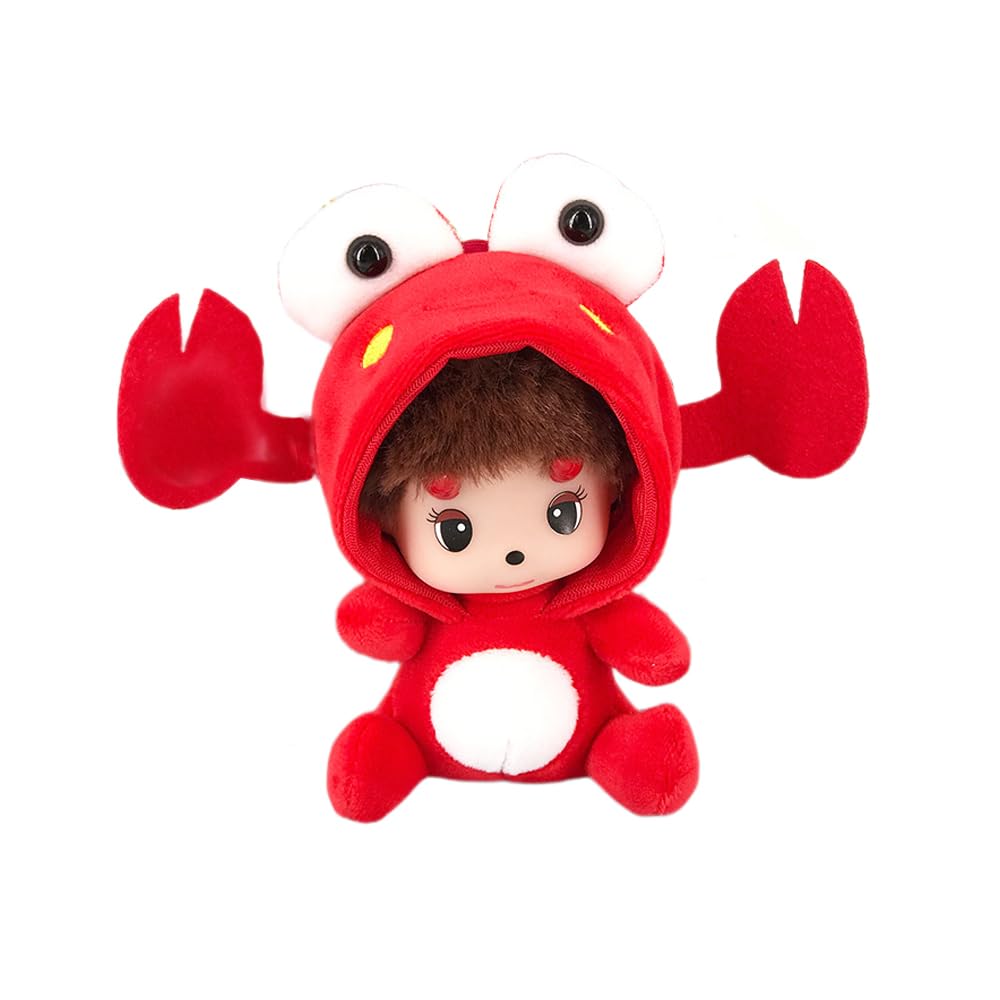 

Monchhichi Plush Baby Large Face Keychain [XVIOVNBSII] Toy, Monchhichi, (Red)