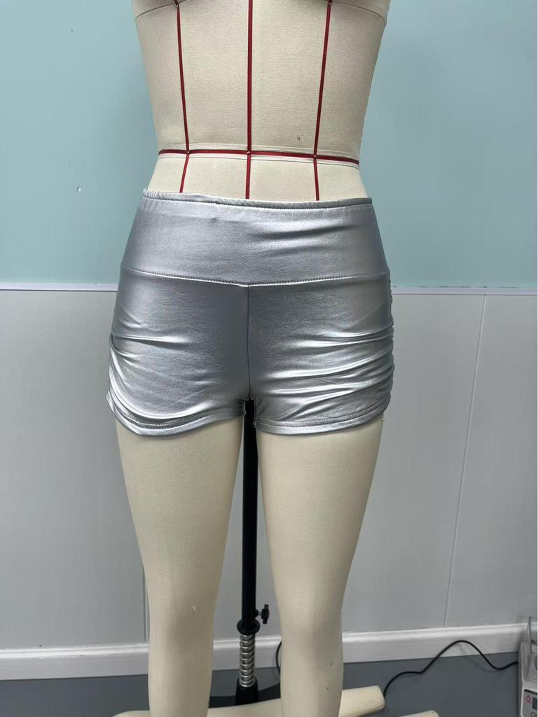 In Stock: 2025 Summer Butt-Lifting Sexy Solid Color Women's Hot Pants Shorts - European and American Style.