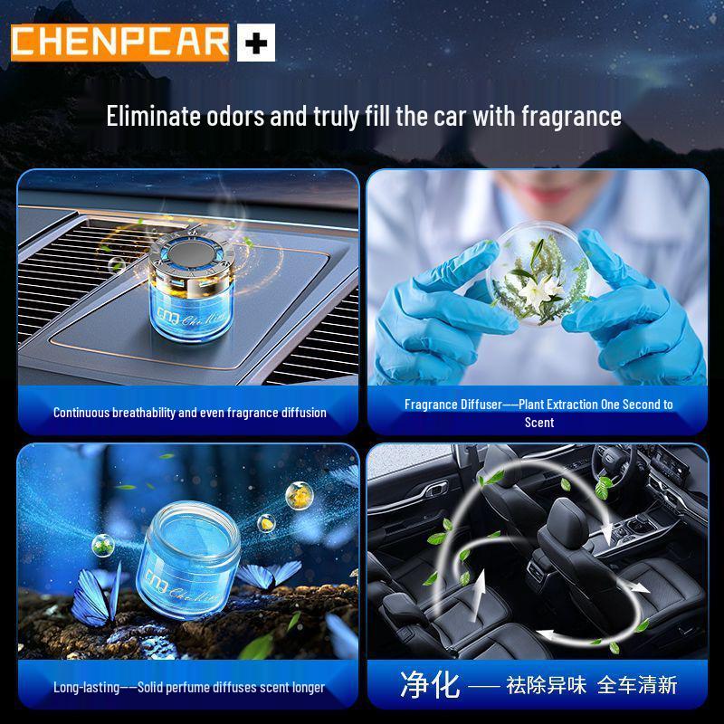 2023 Luxury Car Air Freshener with Quicksand Logo - Long-Lasting Light Fragrance for Men & Women