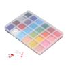 Bracelet Beads 24 Grids 2mm Vivid Colors Durable Glass Wide Application Jewelry Beads for Bracelet Earrings Necklaces