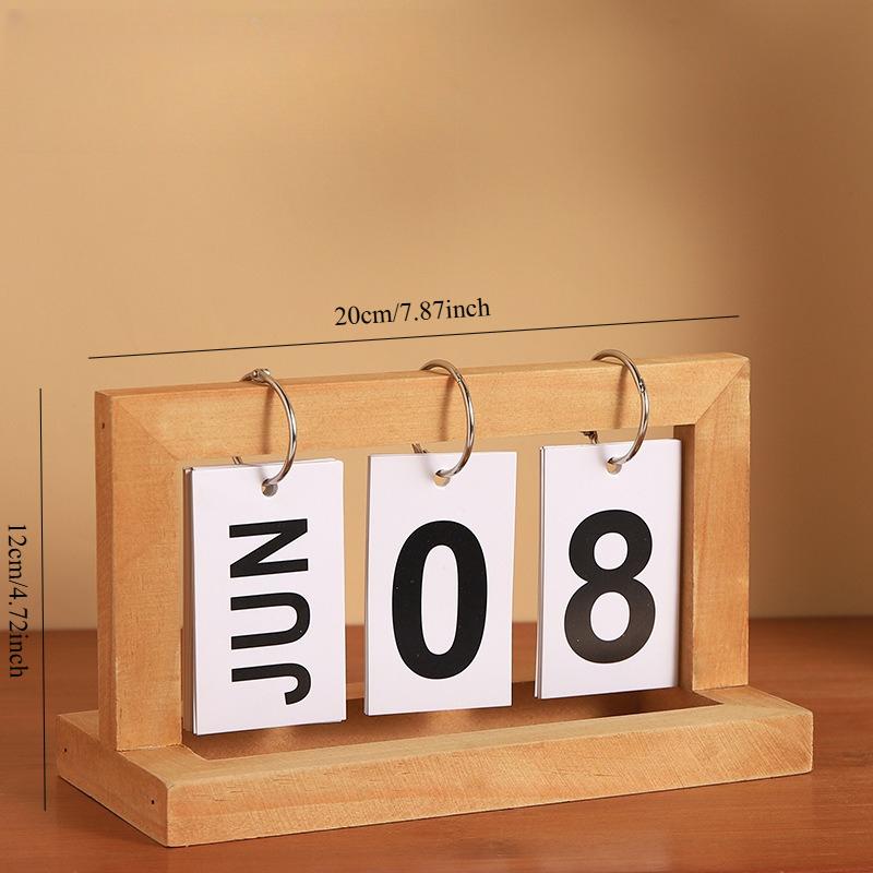 

1 шт. Деревянный перекидной календарь настольный календарь украшение для дома гостиная прихожая офис рабочий стол винный шкаф украшение