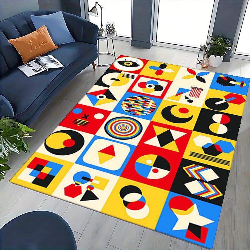 1pc Abstract Geometric Patterns Chair Mat - Festive Gift for Office Chairs, Non-Slip Carpet Suitable for Home Decor, Living Room, Bedroom, Game Room.P
