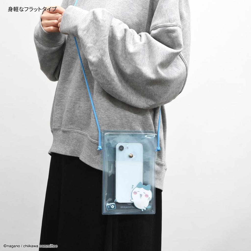 Gourmandies Chiikawa IIIpocket Clear Smartphone Pouch, Hachiware (Black and White) CK-72B