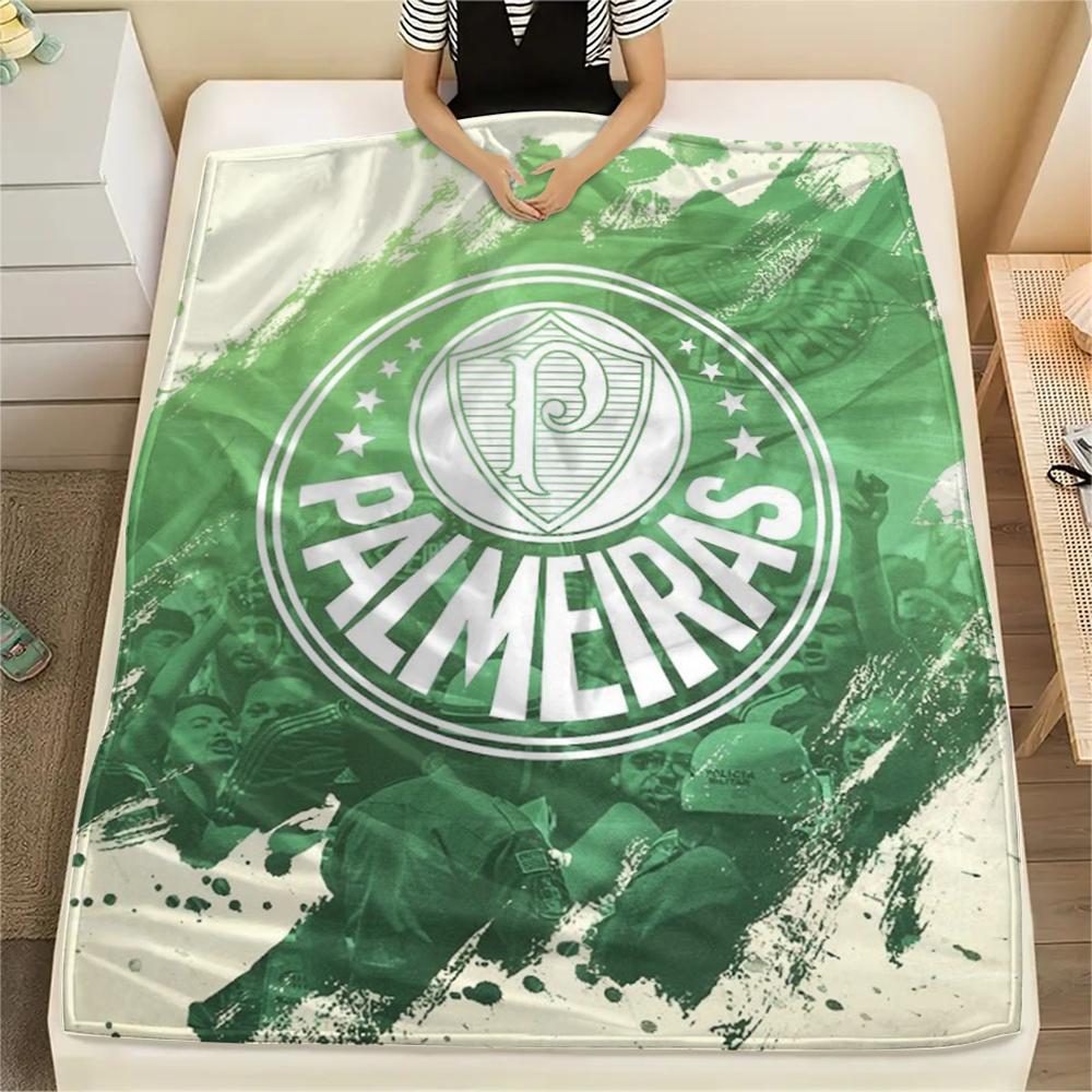 Palmeiras FC Pattern Flannel Blanket, High Quality Comfortable for All Seasons, Home Decor, Warmth and Comfort, Perfect for Gifts.
