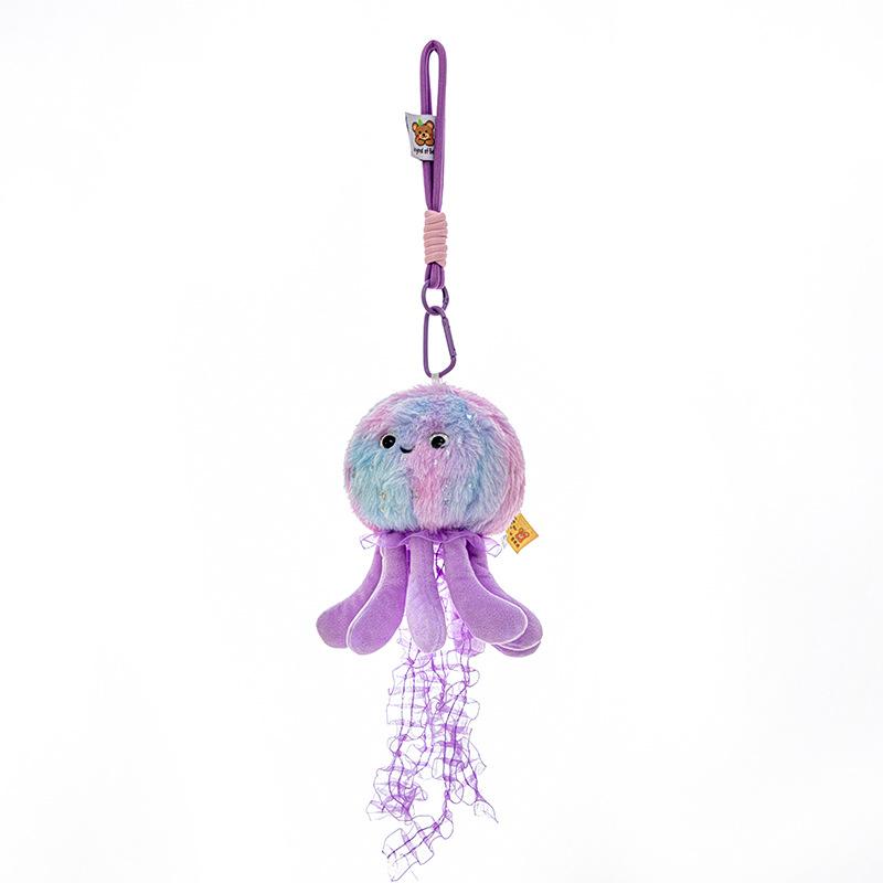 Cartoon Jellyfish Plush Toy Aquarium Event Promotion Gift Octopus Keychain Backpack Pendant