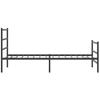 Metal Bed Frame with Headboard and Footboard Black 107 X 203 Cm