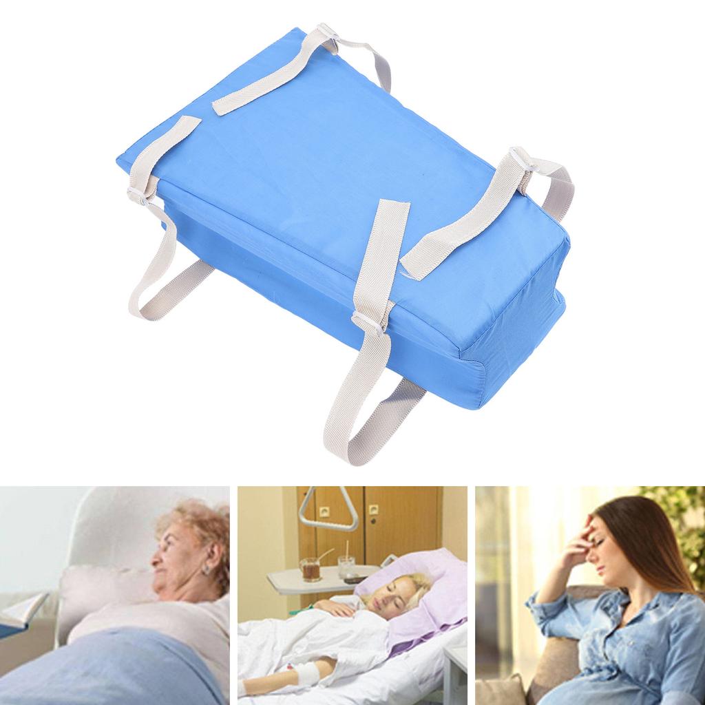 Trapezoidal Position Pad with Straps Blue Grooved Multifunctional Comfortable Portable Joint Lower Limb Leg Support Position Pad for Home