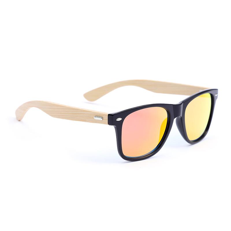Trendy Color Changing Bamboo Wood Sunglasses Outdoor Travel Fishing Riding Sunscreen Sunglasses Wooden Frame