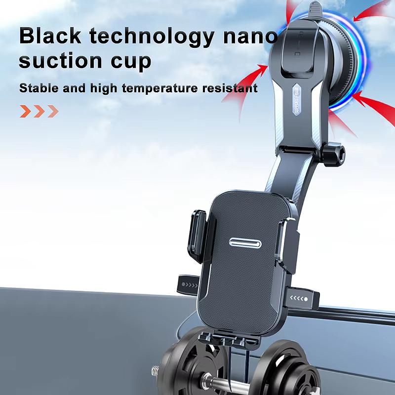 A29Car Phone Holder Stand Dashboard Mount 360° Rotatable Gravity Smartphone Holder With Extension Rod Bracket Gps Support