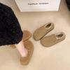 Leather Thick-soled Warm Snow Boots Women's Piled Thickened Women's Shoes Winter New Fluffy Cotton Shoes