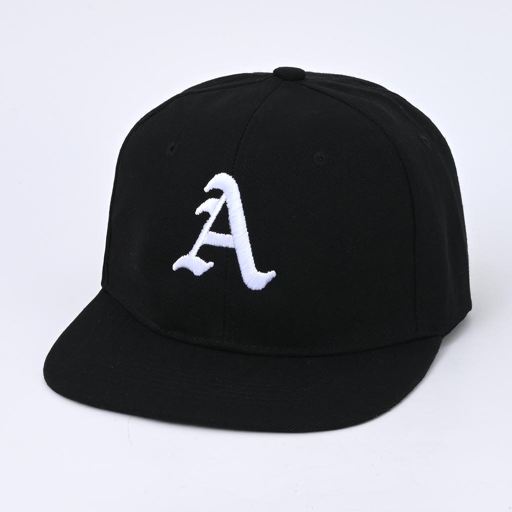 1pc large A letter embroidery flat brimmed kidsren's baseball cap, outdoor sun cap, casual breathable cap, suitable for running