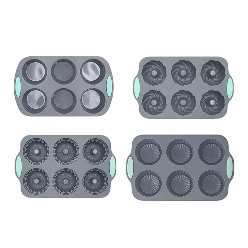 Heat Resistant Silicone Fluted Tube Cake Molds for Oven Microwave Baking Pan with Easy Releases Dishwasher Safe Design