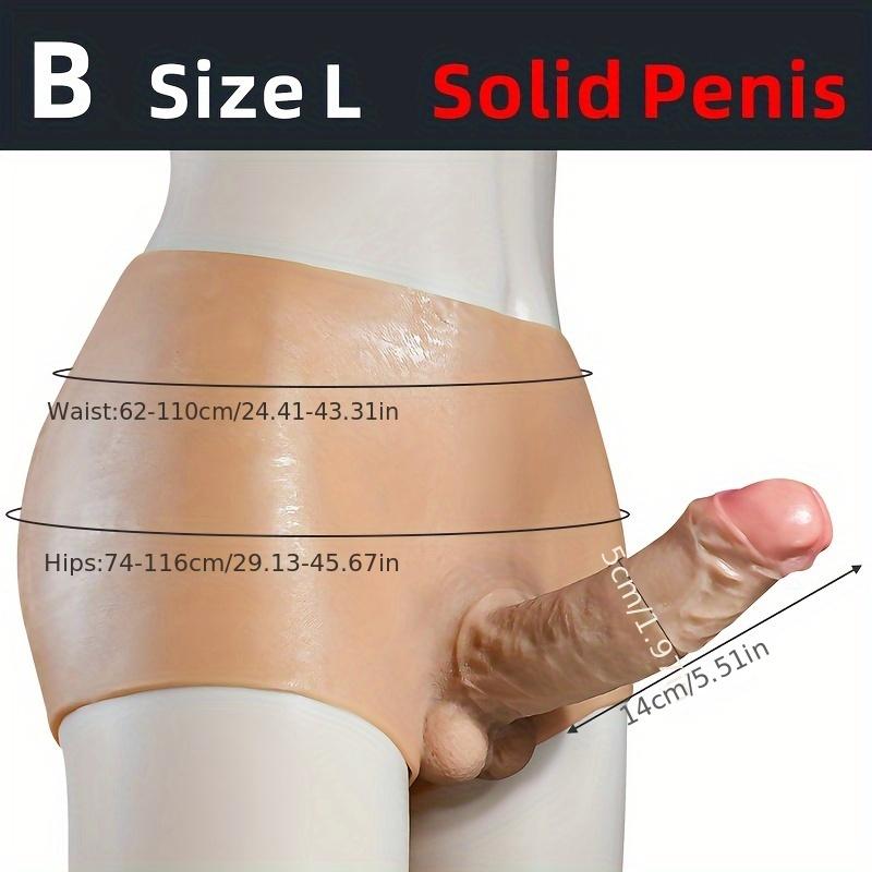 Wearable Silicone Piercing Pants – Hollow Solid Fake Penis with Realistic Design, Strap-On Dildo Underwear for Men & Women, Adult Toy