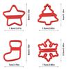 Christmas Cookie Cutters Stamp Xmas Tree Snowflake Pattern Biscuit Embosser Mould Cake Fondant Baking Decorating Tool
