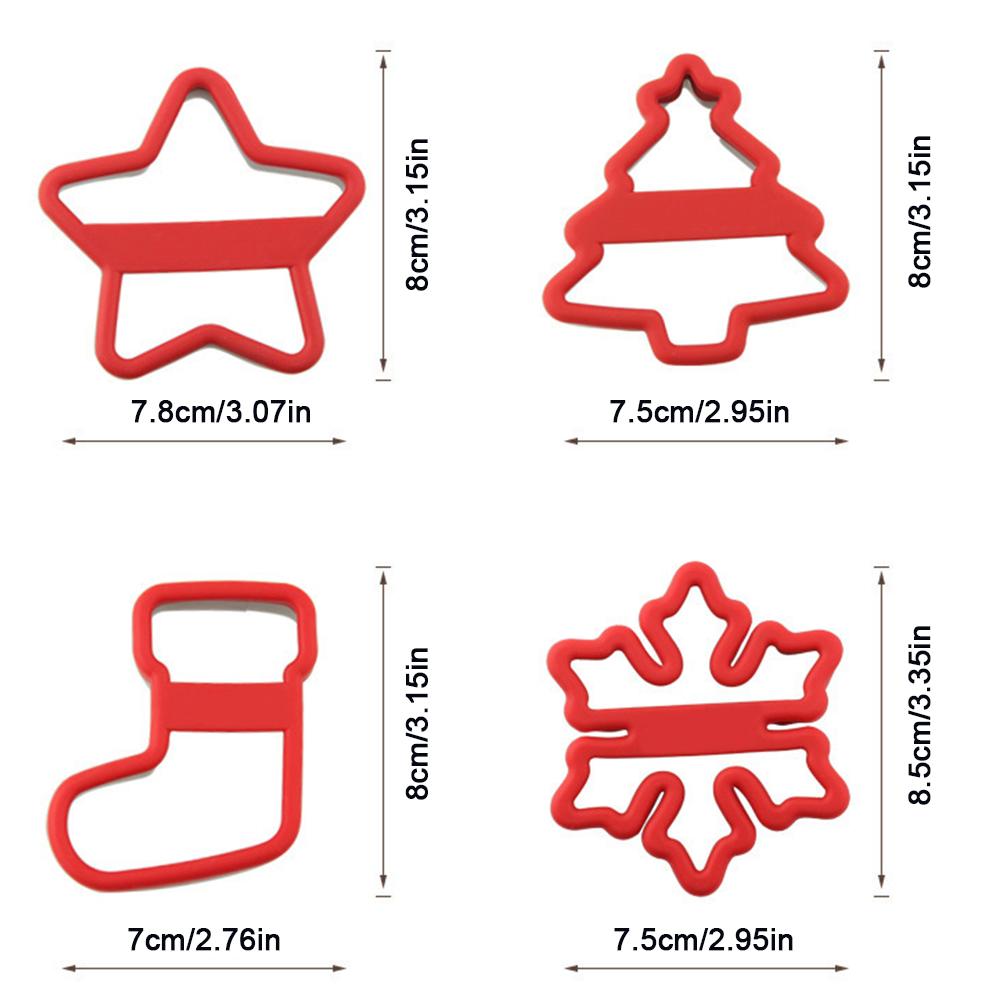 Christmas Cookie Cutters Stamp Xmas Tree Snowflake Pattern Biscuit Embosser Mould Cake Fondant Baking Decorating Tool