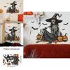 Halloween Hexe Skelett Wandaufkleber für Wohnzimmer und Schlafzimmer Dekor PVC Material