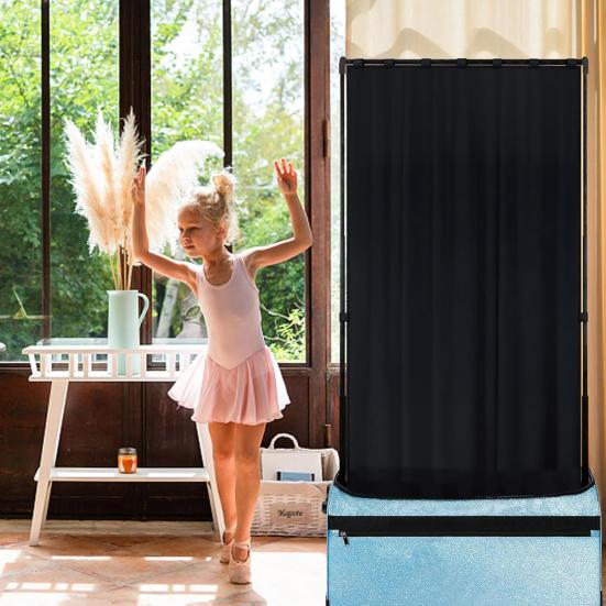 Privacy Curtain Solid Color Easy To Install Multipurpose Dance Bag Curtain Dancer Backstage Privacy Changing Screen