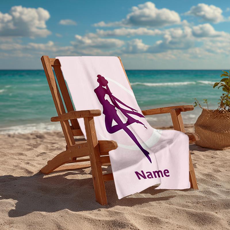 Custom Name Ultra-Soft Beach Towel with Sailor Moon Theme,Ideal for Pool - Camping, Diving - Perfect Travel Essential, Vibrant Beach Towel.