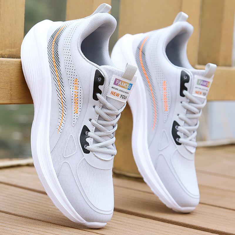 2026 spring new men's shoes ultra-light running shoes deodorant mesh shoes male students breathable men's sports and leisure shoes