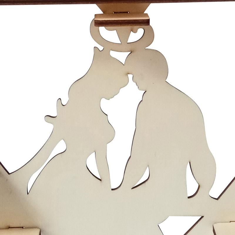 Bruiloft Houten Ornamenten Mr & Mrs Chocolade Stand Display Snoep Cupcake Desserts Houder Home Decor Bruiloft Feestrepen