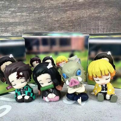 New In Stock Demon Shoulder To Shoulder Sitting Posture Blind Box Kawaii Kamado Action Figure Desktop Decor Fans Surprise Gifts