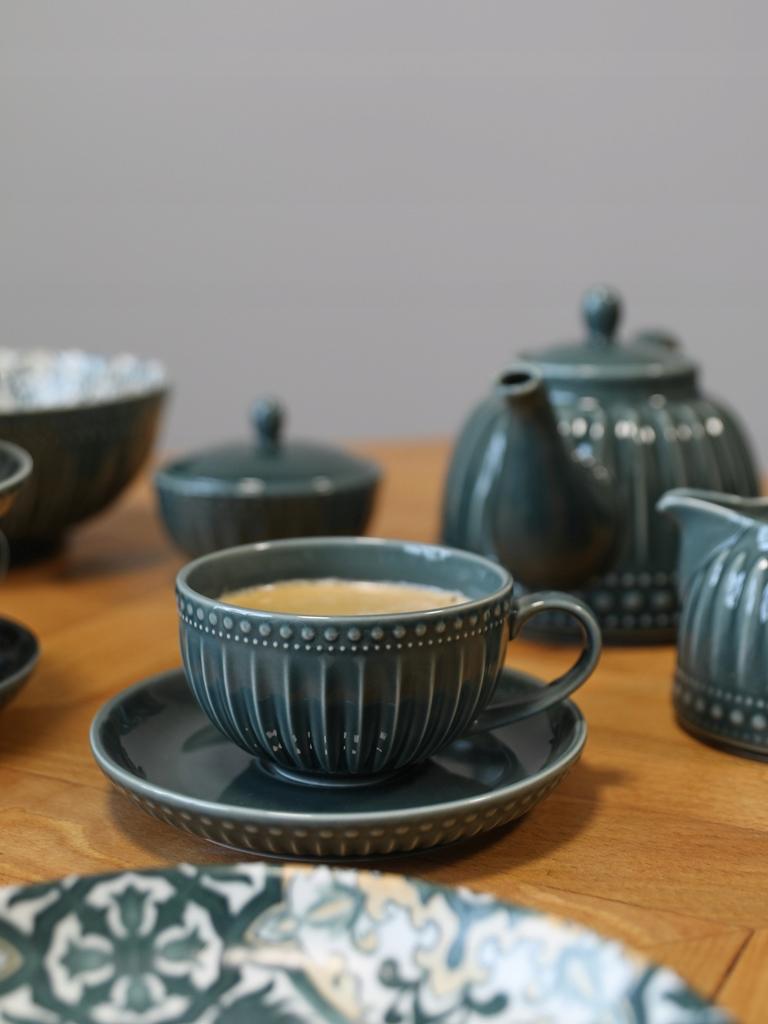 CUP WITH SAUCER FOR COFFEE AND TEA 250ml MOSAIQUE OLIVE LINE