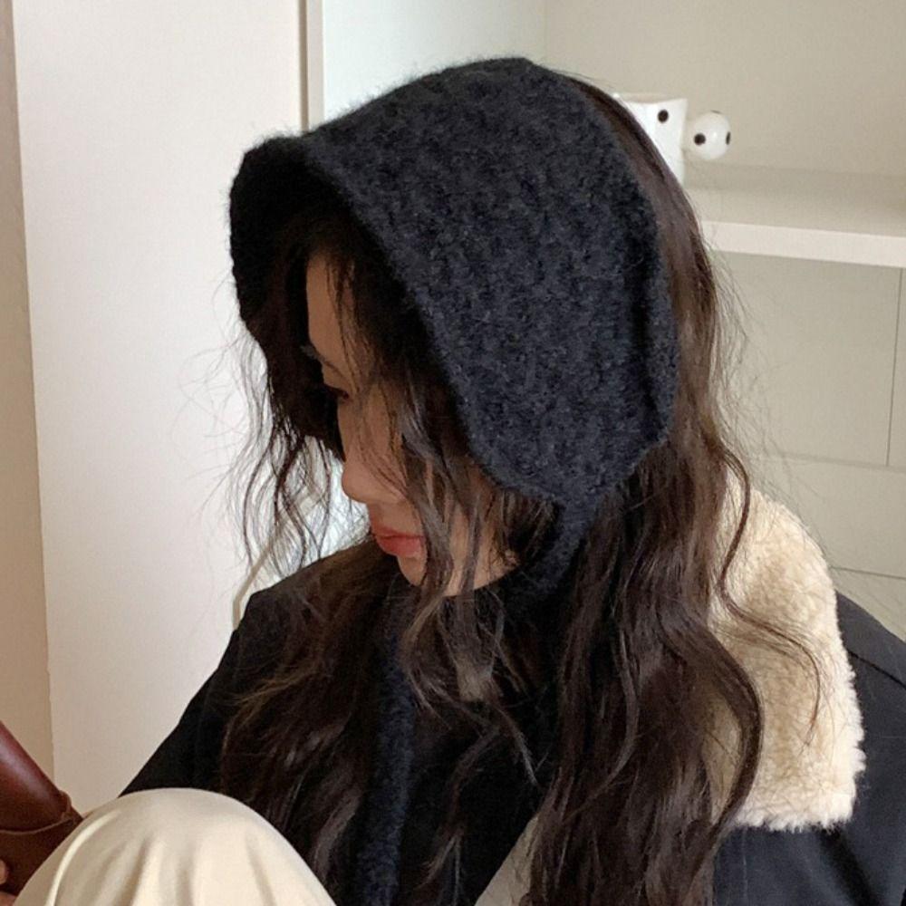 Windproof Knitted Earmuffs Solid Color Earlap Warmer Personality Ear Protection Strap Daily