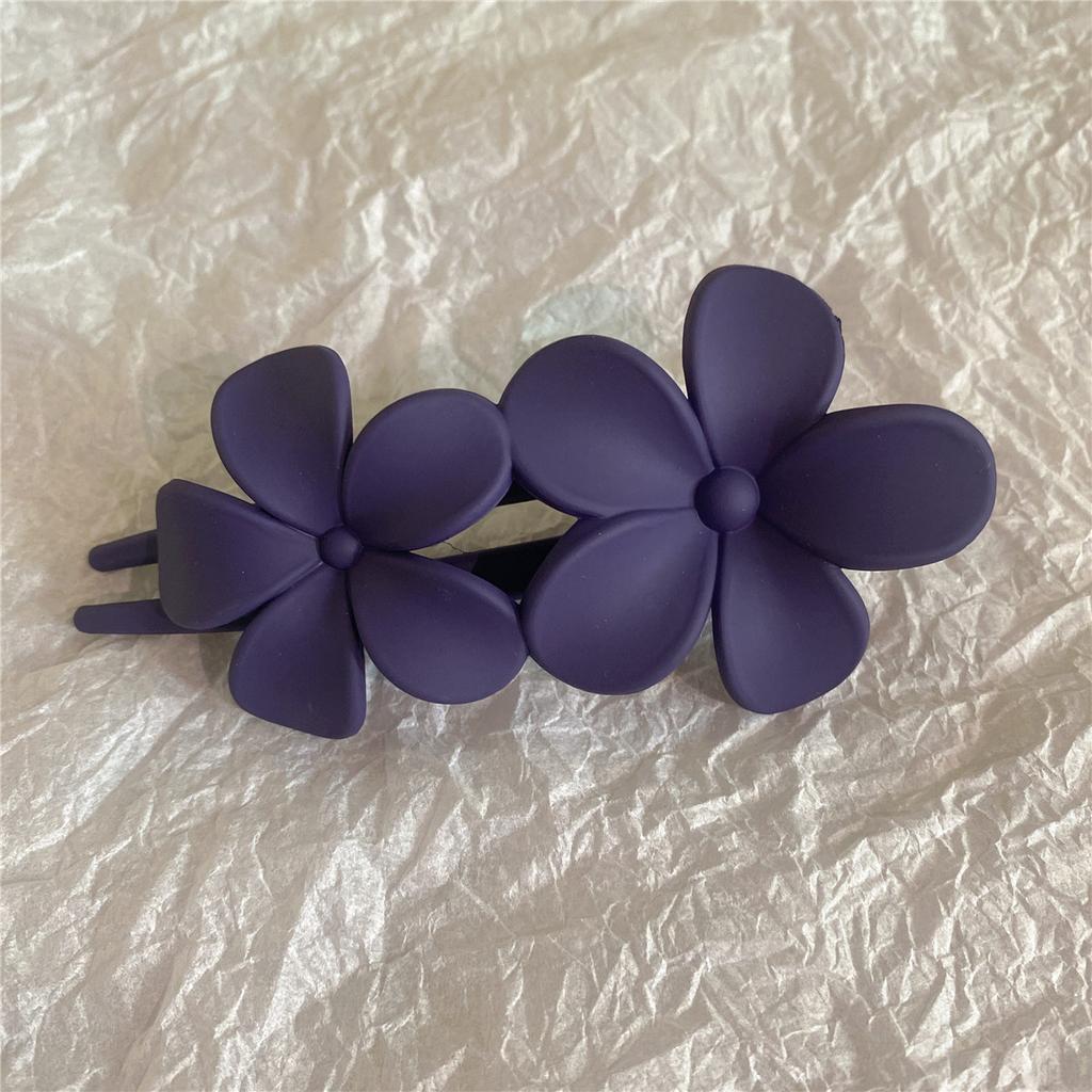 Flower Hair Clips Fashion Matte Black Floral Hairpins Hair Claw Clips Non-Slip Hair Clamps Grab Elegant Hair Accessories