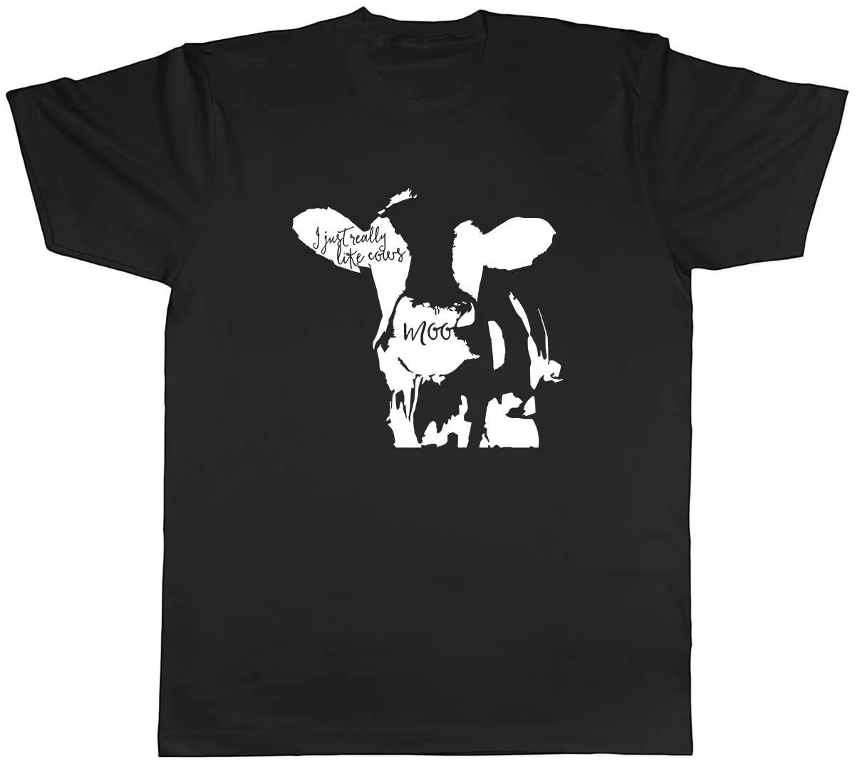 I Really Like Cows Mens Unisex T-Shirt Tee XL