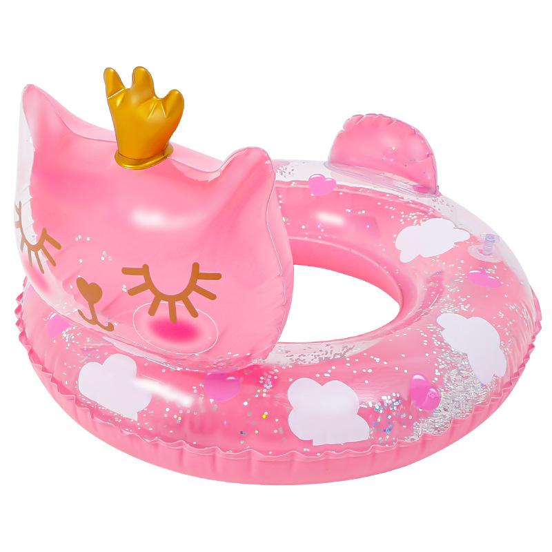 

And Baby Children Swimming Ring Thickened Pvc Sponge Bottom Creative Cat Cartoon StyleB