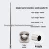 Stainless Steel Dispensing Valve Syringe Needle, 110mm Long, 100mm Tube, Pointed Tip