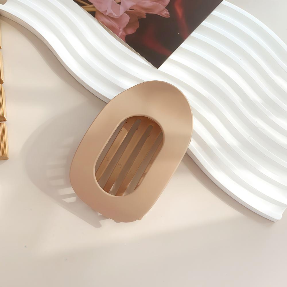 

Заколка-краб из поликарбоната для женщин, новый дизайн, леопардовый матовый, изогнутый, плоский, заколки для укладки, акриловые, лежачие, аксессуары для волос Matte Khaki