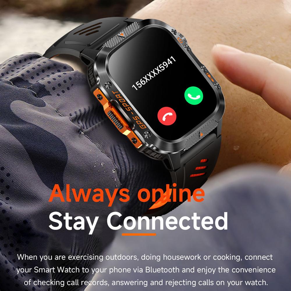 New Health Monitoring SmartWatch  Men Altitude Air Pressure 30 Meters Depth Waterproof Heart Rate Monitoring Smart Watch Men