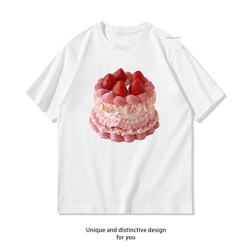 Lovely Princess Cake Tshirt Unisex Unisex Casual Cotton Graphic T Shirts Adult Streetwear Camisetas Tops Tee Shortsleev