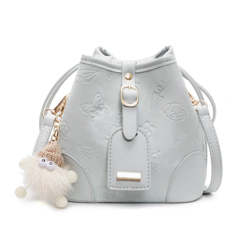 Bucket Bag Women's New Fashion Shoulder Bag Casual Versatile Splicing Messenger Bag