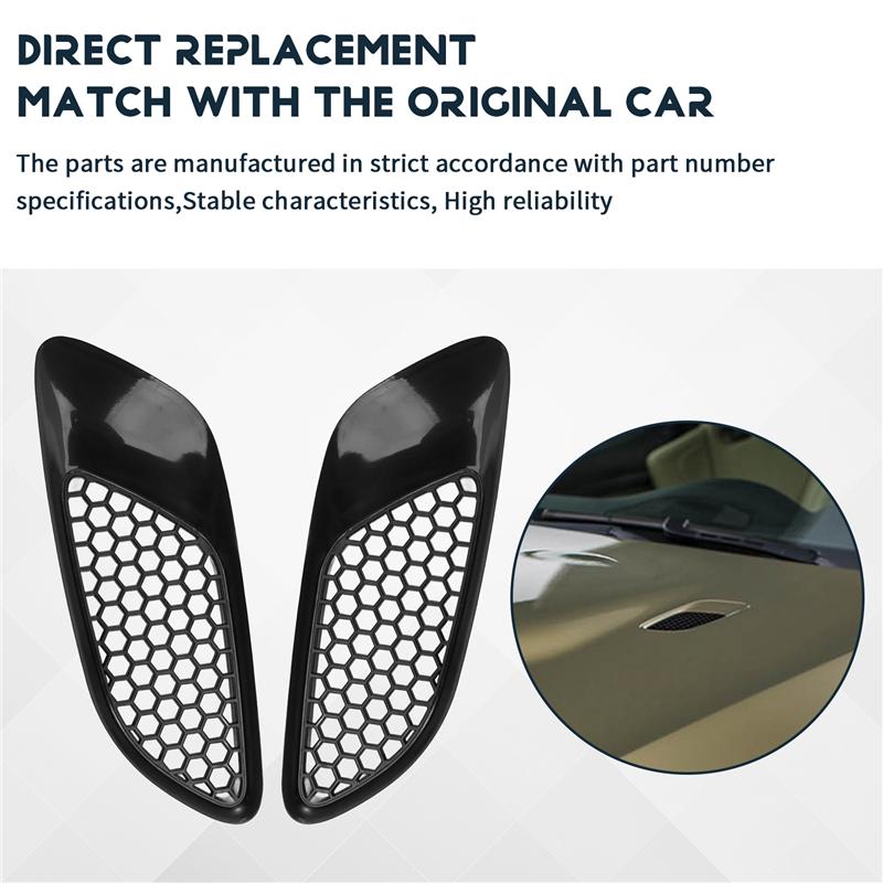 2PCS Air Vent For Real M3 Model Car Front Air Scoop Bonnet Vent Hood Vent Louvers For-BMW E90 E91 E92 E93 M3 ABS