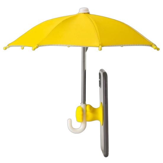 Mini parasolka do telefonu komórkowego z przyssawką, parasolka na smartfona z ochroną UV, uniwersalny uchwyt na telefon komórkowy na plażę, podróże, na zewnątrz, do kubka